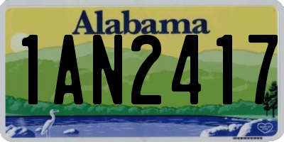 AL license plate 1AN2417