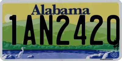 AL license plate 1AN2420