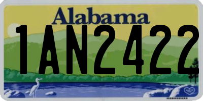 AL license plate 1AN2422