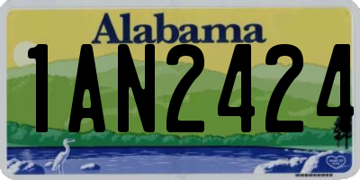 AL license plate 1AN2424