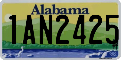 AL license plate 1AN2425
