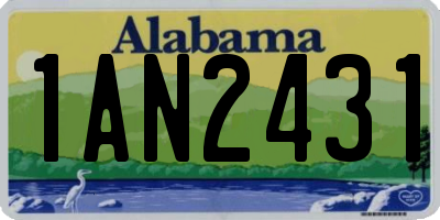 AL license plate 1AN2431