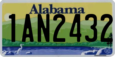 AL license plate 1AN2432