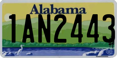 AL license plate 1AN2443