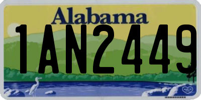 AL license plate 1AN2449