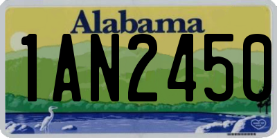 AL license plate 1AN2450