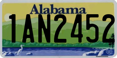 AL license plate 1AN2452