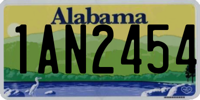 AL license plate 1AN2454