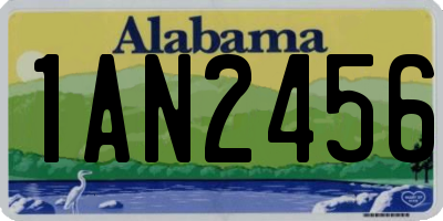 AL license plate 1AN2456