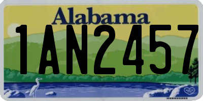 AL license plate 1AN2457