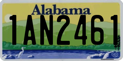 AL license plate 1AN2461