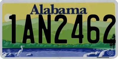 AL license plate 1AN2462
