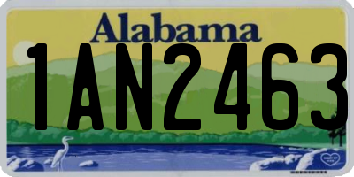AL license plate 1AN2463
