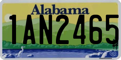 AL license plate 1AN2465