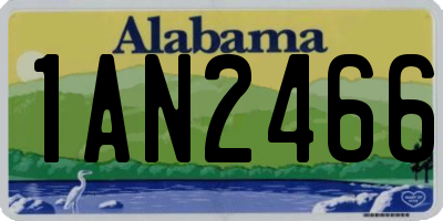 AL license plate 1AN2466