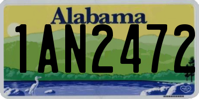 AL license plate 1AN2472