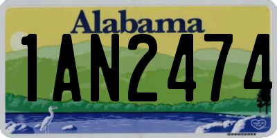 AL license plate 1AN2474