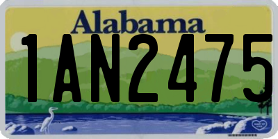 AL license plate 1AN2475