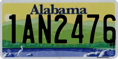 AL license plate 1AN2476
