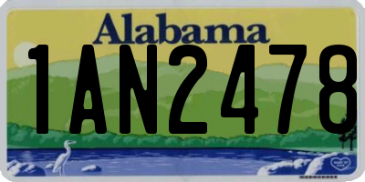 AL license plate 1AN2478