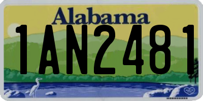 AL license plate 1AN2481