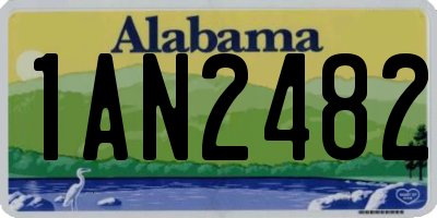 AL license plate 1AN2482