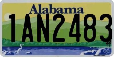 AL license plate 1AN2483
