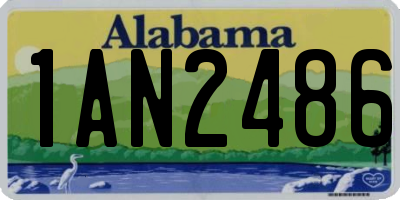 AL license plate 1AN2486