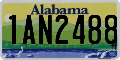 AL license plate 1AN2488