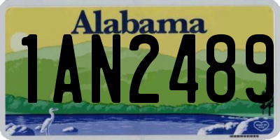 AL license plate 1AN2489