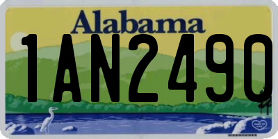 AL license plate 1AN2490