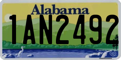 AL license plate 1AN2492