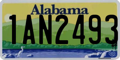 AL license plate 1AN2493