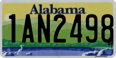 AL license plate 1AN2498