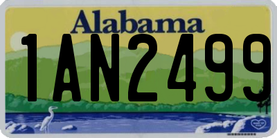 AL license plate 1AN2499