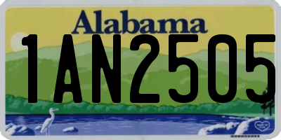 AL license plate 1AN2505