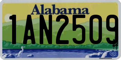 AL license plate 1AN2509
