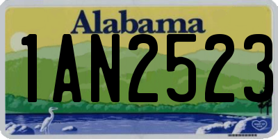 AL license plate 1AN2523