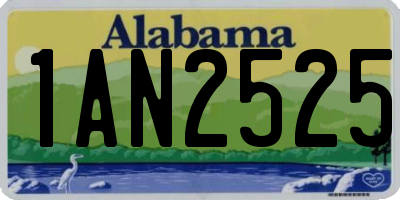 AL license plate 1AN2525
