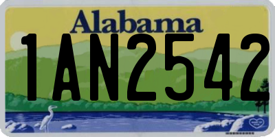 AL license plate 1AN2542