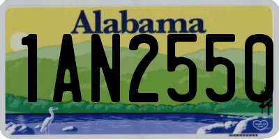 AL license plate 1AN2550