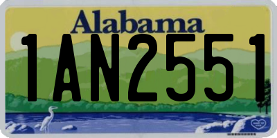 AL license plate 1AN2551