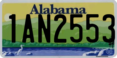 AL license plate 1AN2553