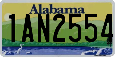 AL license plate 1AN2554