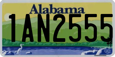AL license plate 1AN2555