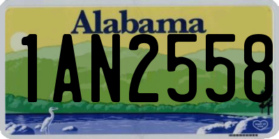 AL license plate 1AN2558