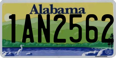 AL license plate 1AN2562