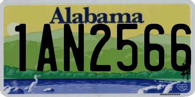 AL license plate 1AN2566