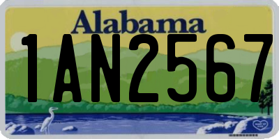 AL license plate 1AN2567