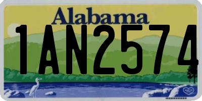 AL license plate 1AN2574